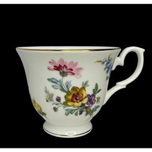 Royal Winchester Tea Cup Multicolor Floral Gold Trim Bone China England